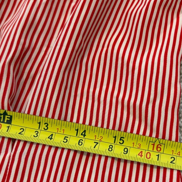 Evan-Picone Petites Vintage Red & White Striped Button-Up Long Sleeve Shirt Size - Picture 8 of 14